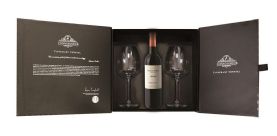Connoisseur Wine Bottle Gift Box & Two Red Wine Glasses Set